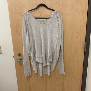We The Free People Thermal Top Cream Womens Size L